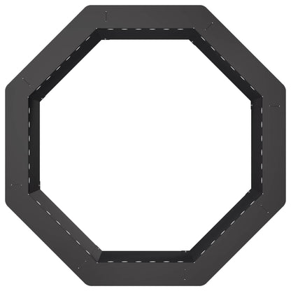 Fire Pit Ring Black 60 x 60 x 25 cm Steel