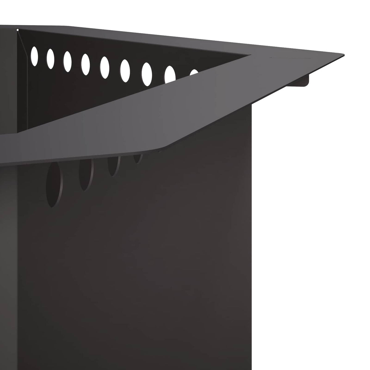 Fire Pit Ring Black 80 x 80 x 25 cm Steel