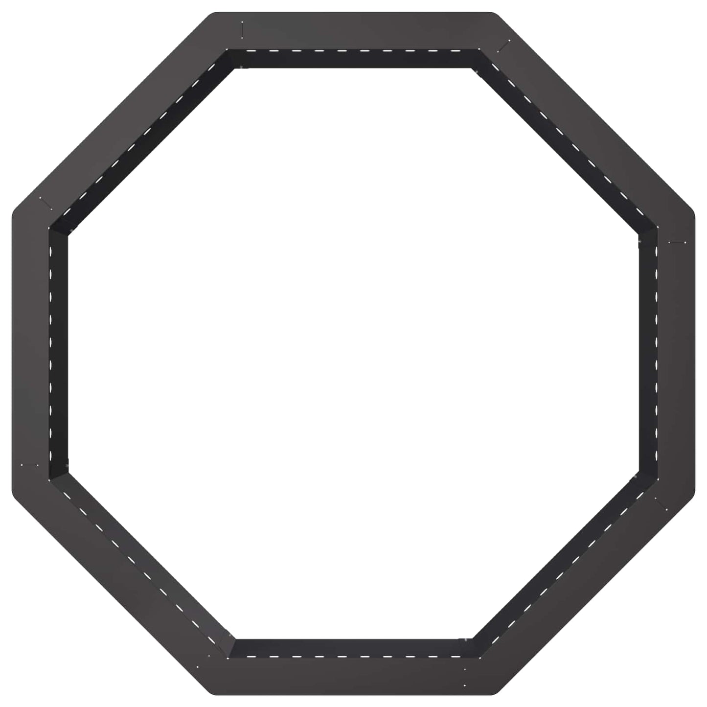 Fire Pit Ring Black 80 x 80 x 25 cm Steel