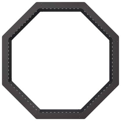 Fire Pit Ring Black 80 x 80 x 25 cm Steel