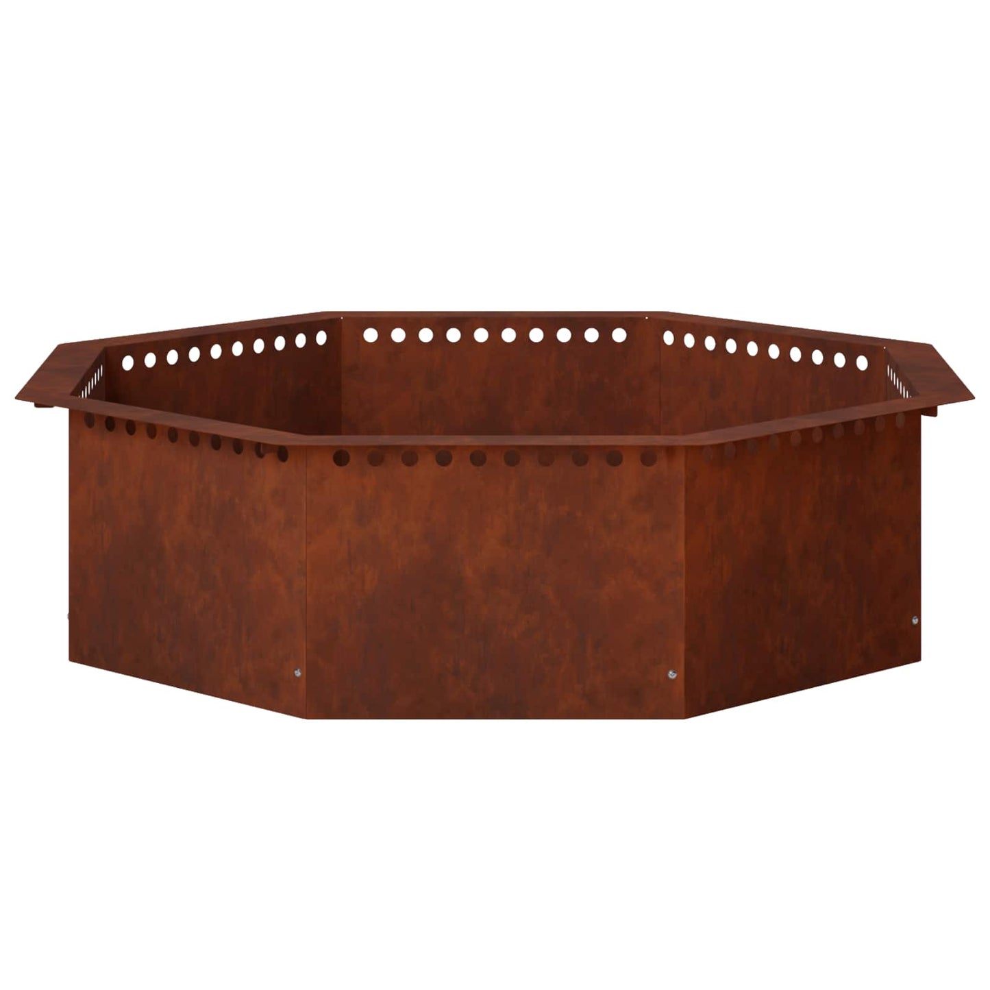 Fire Pit Ring Rusty 80 x 80 x 25 cm Weathering Steel