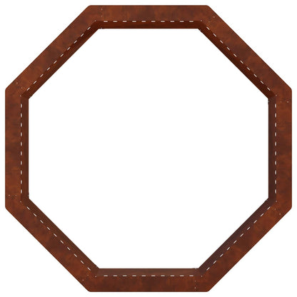Fire Pit Ring Rusty 80 x 80 x 25 cm Weathering Steel