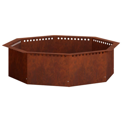 Fire Pit Ring Rusty 90 x 90 x 25 cm Weathering Steel