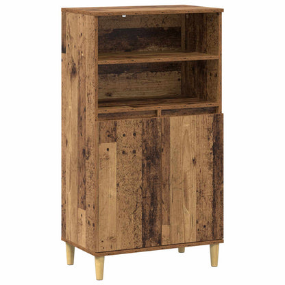 Highboard Oak Wood 60 x 36 x 110 cm Engineered Wood
