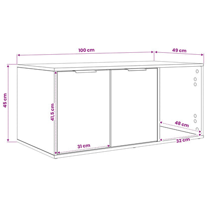 Cat Crate Furniture Concrete Grey 100 x 49 x 45 cm