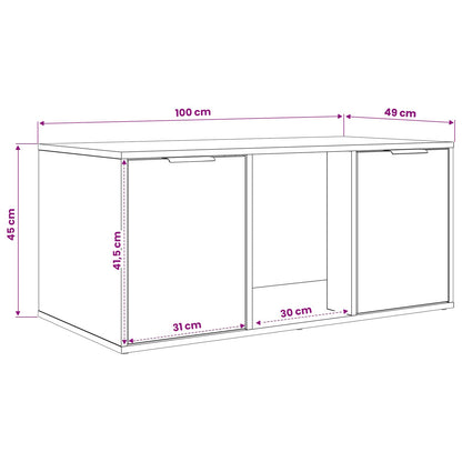 Cat Crate Furniture Concrete Grey 100 x 49 x 45 cm