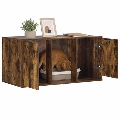 Cat Crate Furniture Smoked Oak 100 x 49 x 45 cm Engineered Wood