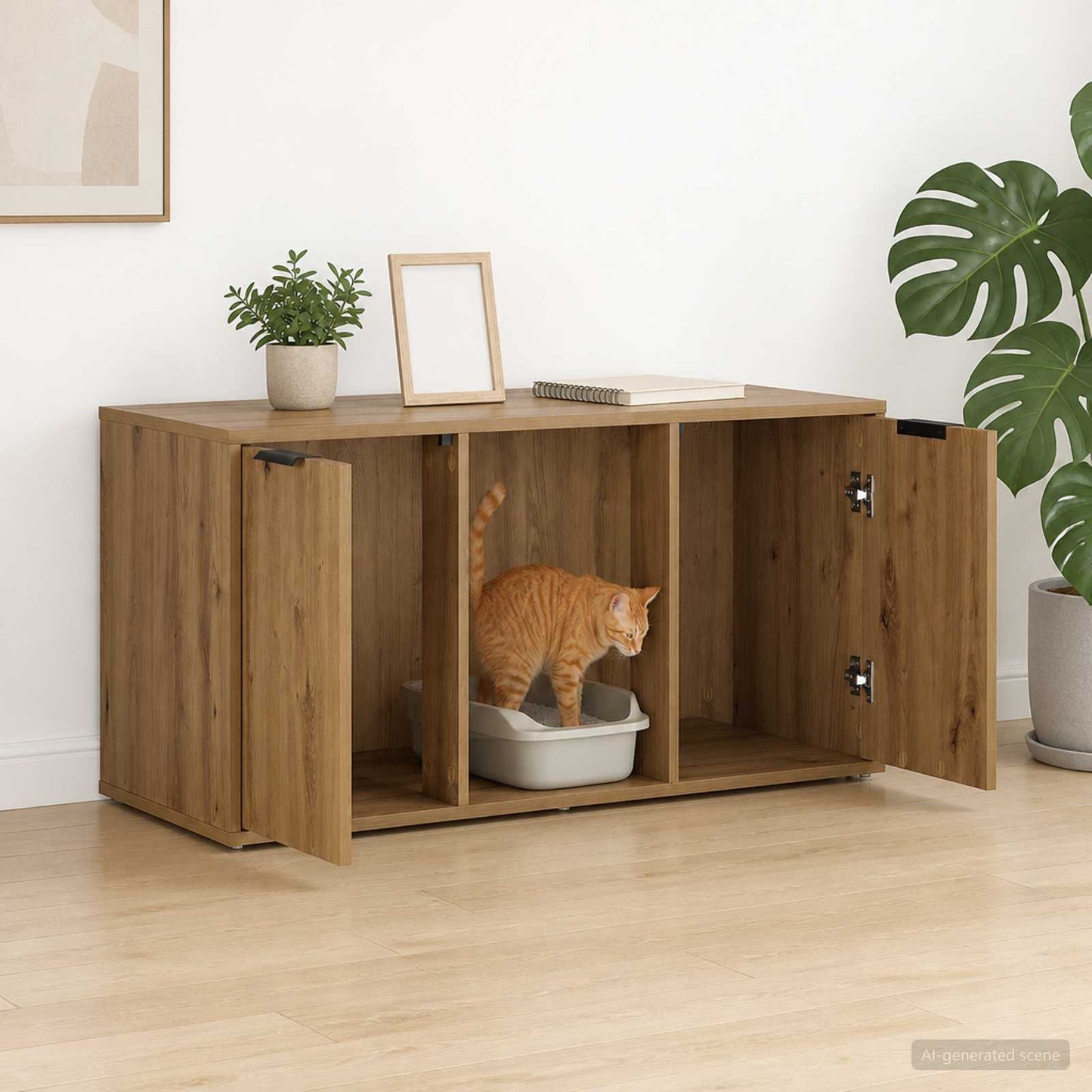 Cat Crate Furniture Artisan Oak 100 x 49 x 45 cm