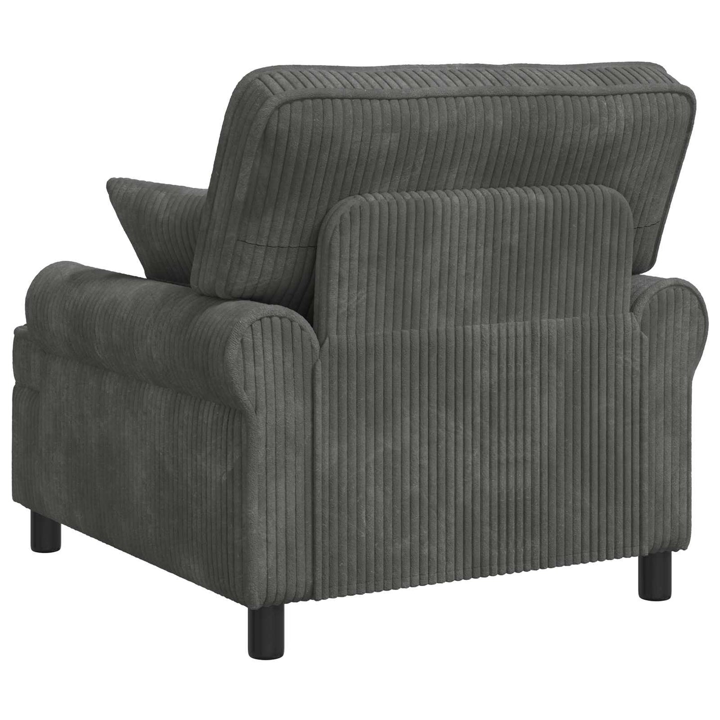 XL Armchair with Cushions Light Grey 1.5 Lines Fabric