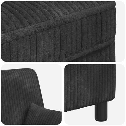 XL Armchair with Cushions Dark Grey 1.5 Lines Fabric