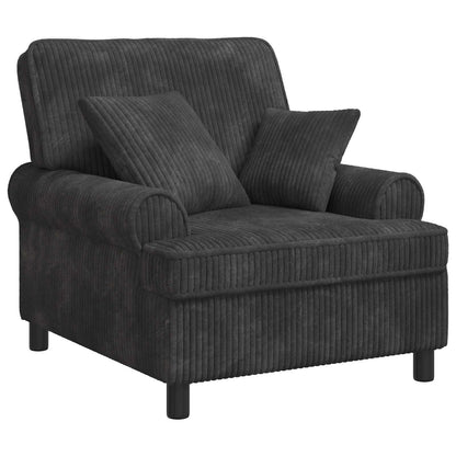 XL Armchair with Cushions Dark Grey 1.5 Lines Fabric