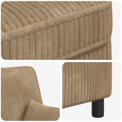 XL Armchair with Cushions Taupe 1.5 Lines Fabric