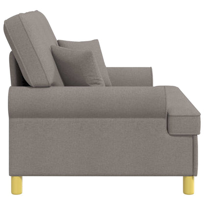 Armchair with Cushions Taupe Fabric
