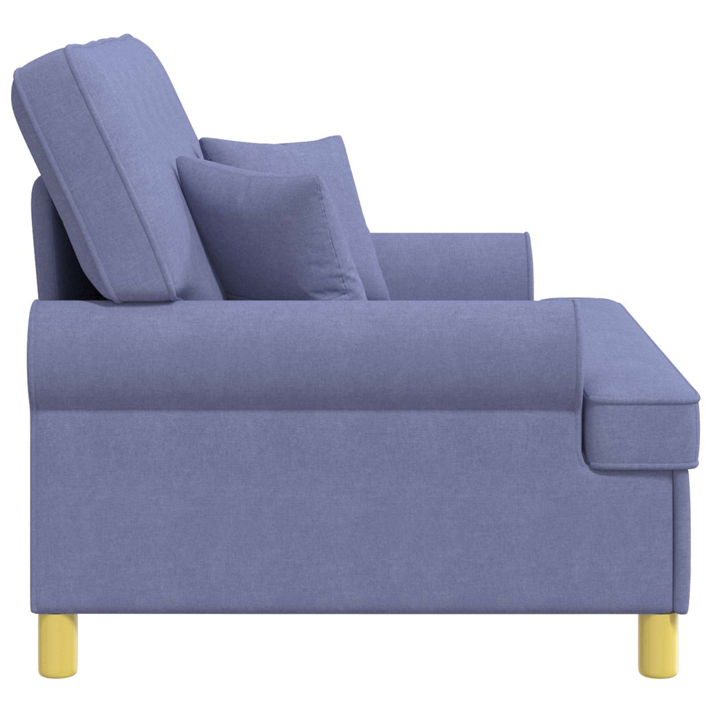 XXL Armchair with Cushions Jeans Blue Fabric