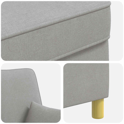 XXL Armchair with Cushions Cloud Grey Fabric
