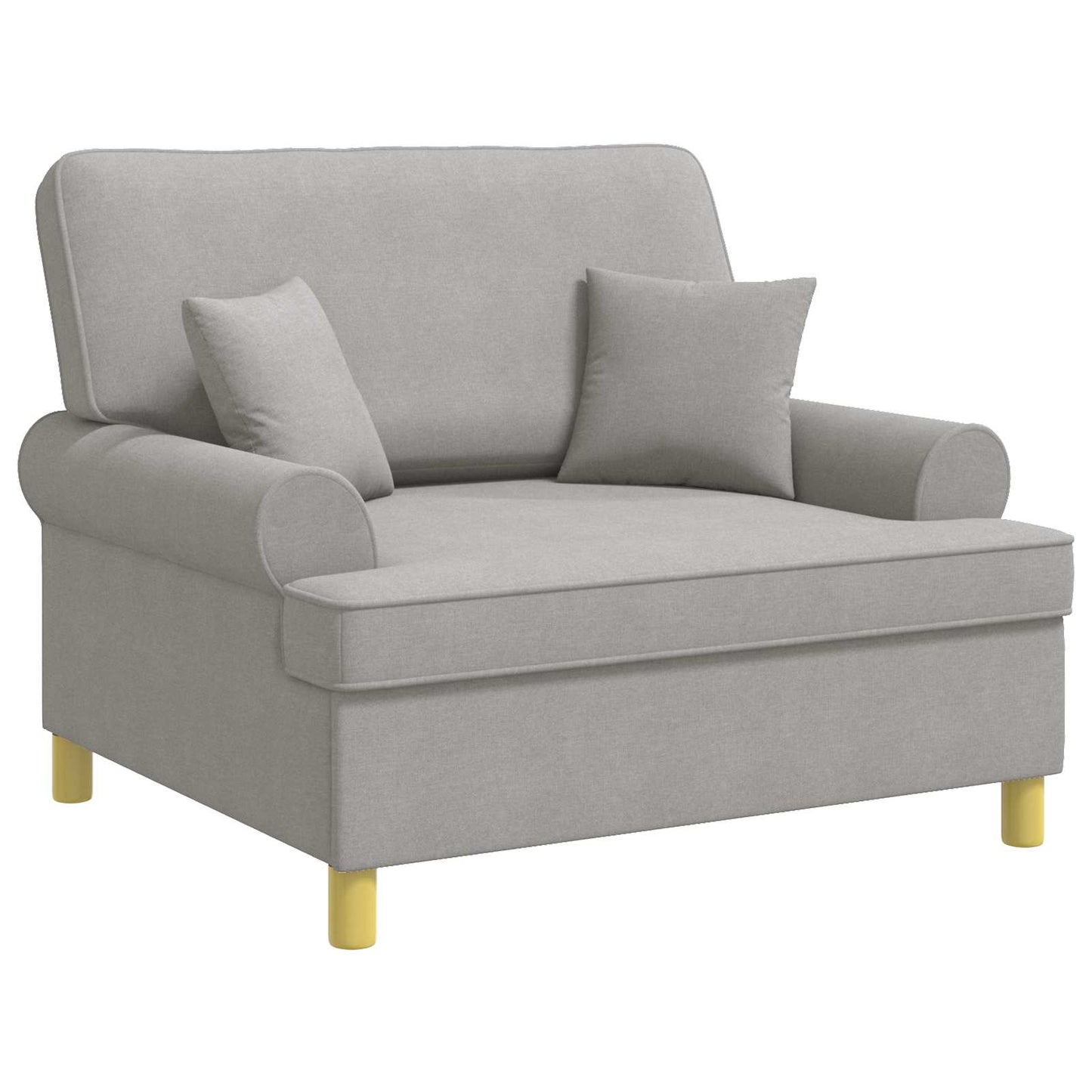XXL Armchair with Cushions Cloud Grey Fabric