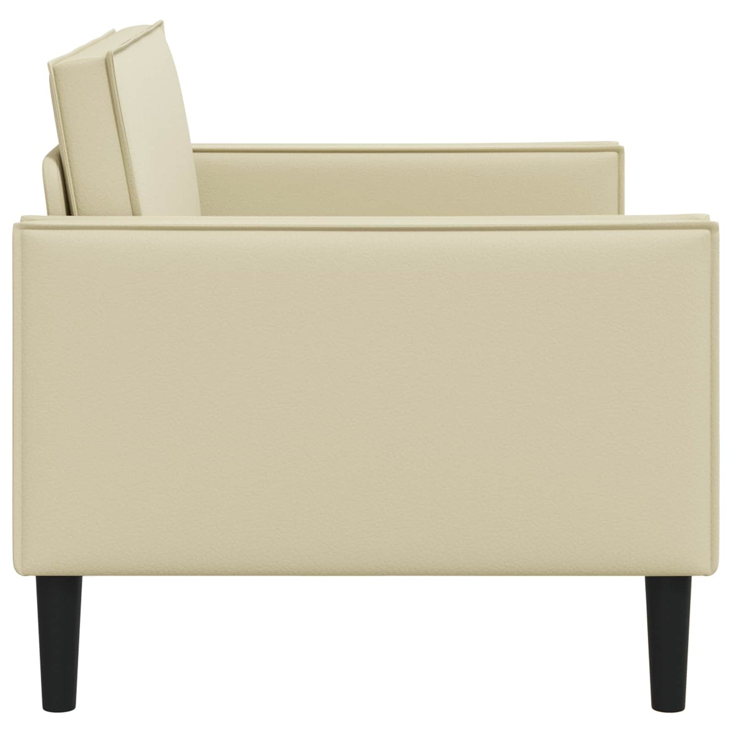 XL Armchair Cream Faux Leather