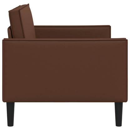 XL Armchair Brown Faux Leather