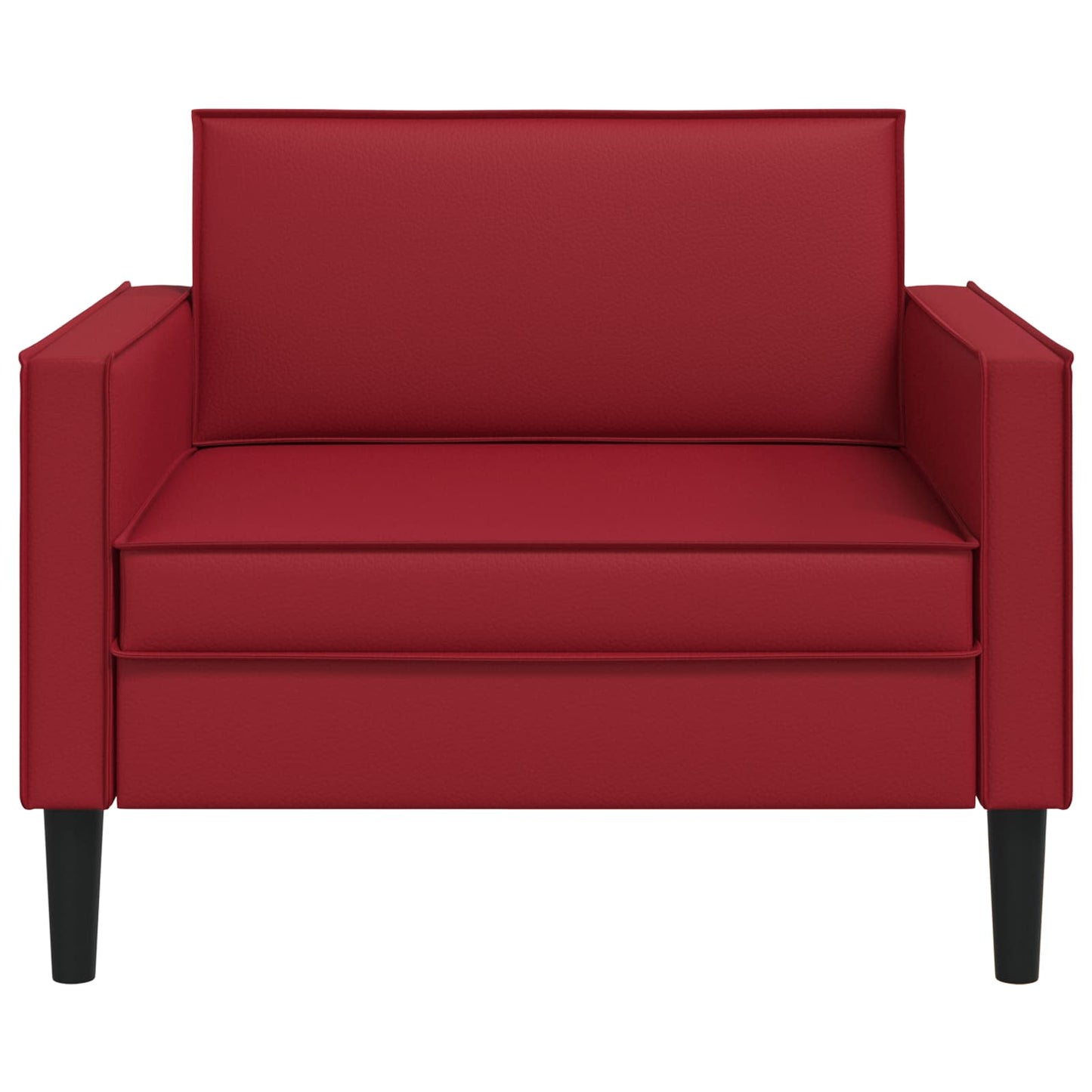 XL Armchair Burgundy Faux Leather