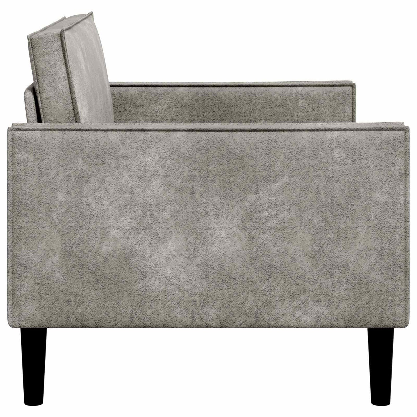 XL Armchair Light Grey Faux Suede Leather