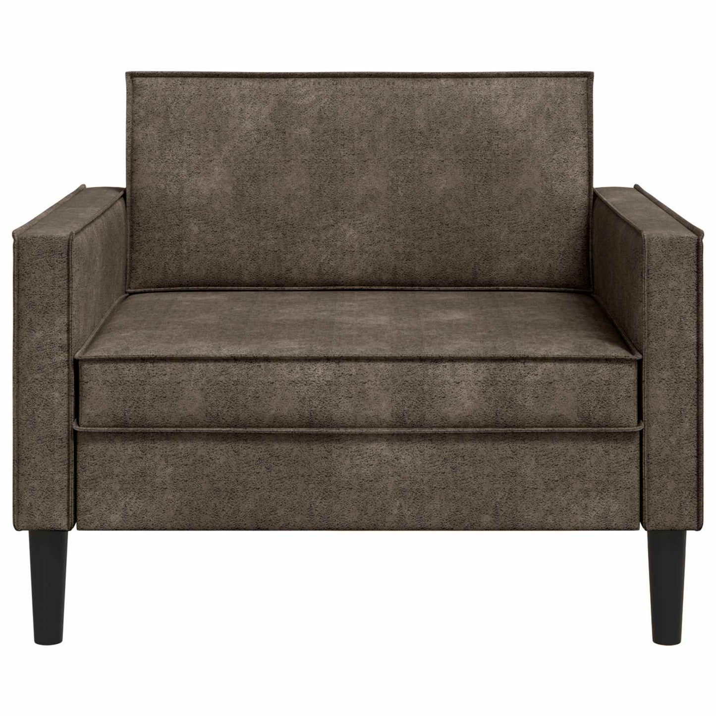 XL Armchair Dark Grey Faux Suede Leather