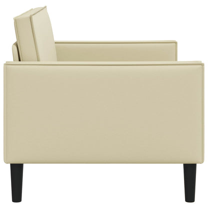 XXL Armchair Cream Faux Leather