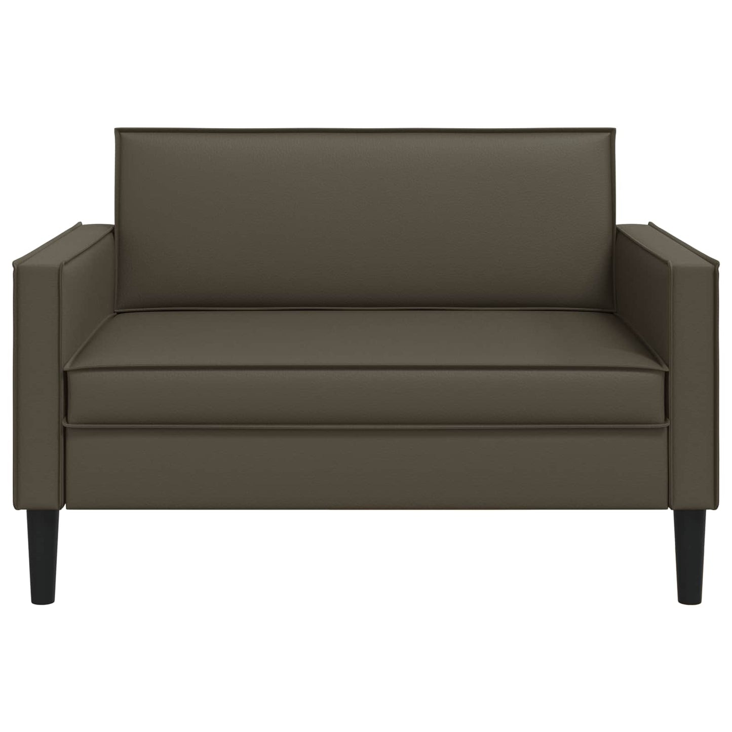 XXL Armchair Brown Faux Leather