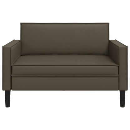 XXL Armchair Brown Faux Leather
