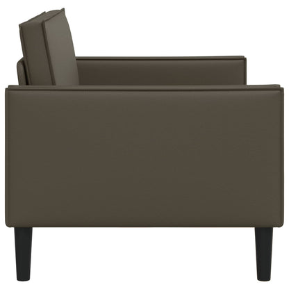 XXL Armchair Brown Faux Leather