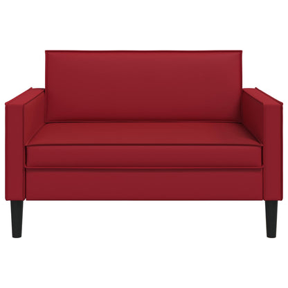 XXL Armchair Burgundy Faux Leather