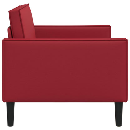 XXL Armchair Burgundy Faux Leather