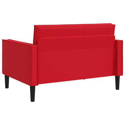 XXL Armchair Red Faux Leather