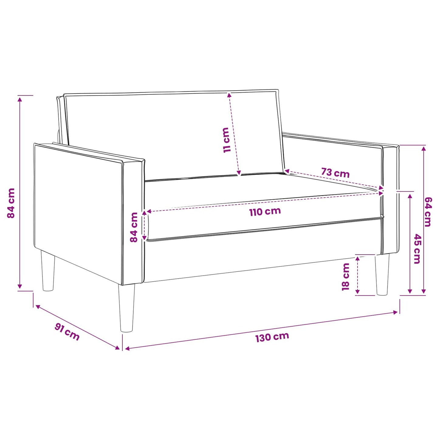 XXL Armchair Cappuccino Faux Leather
