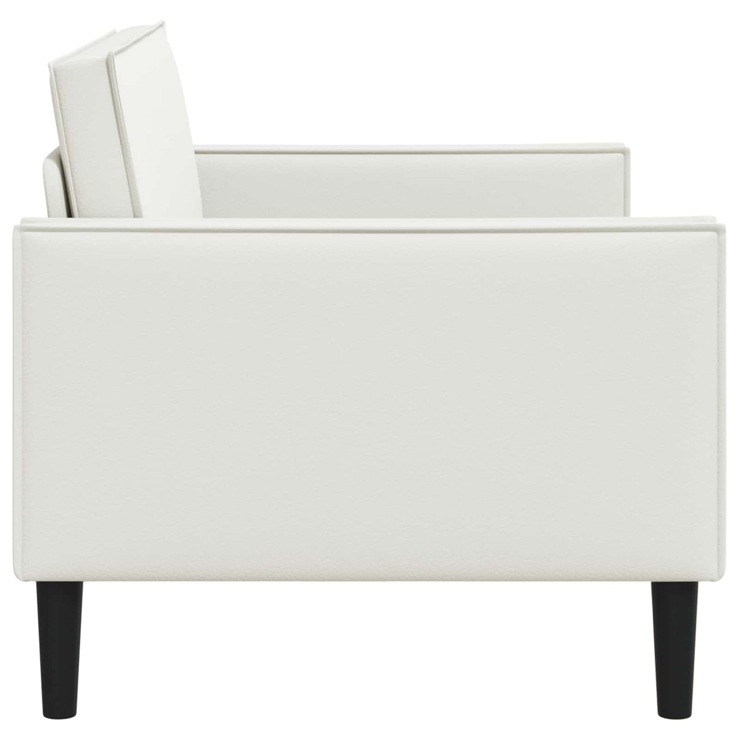 XXL Armchair White Faux Leather