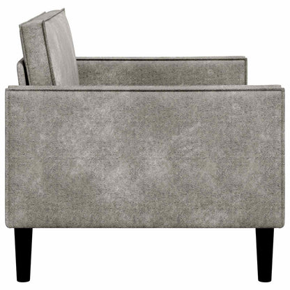 XXL Armchair Light Grey Faux Suede Leather