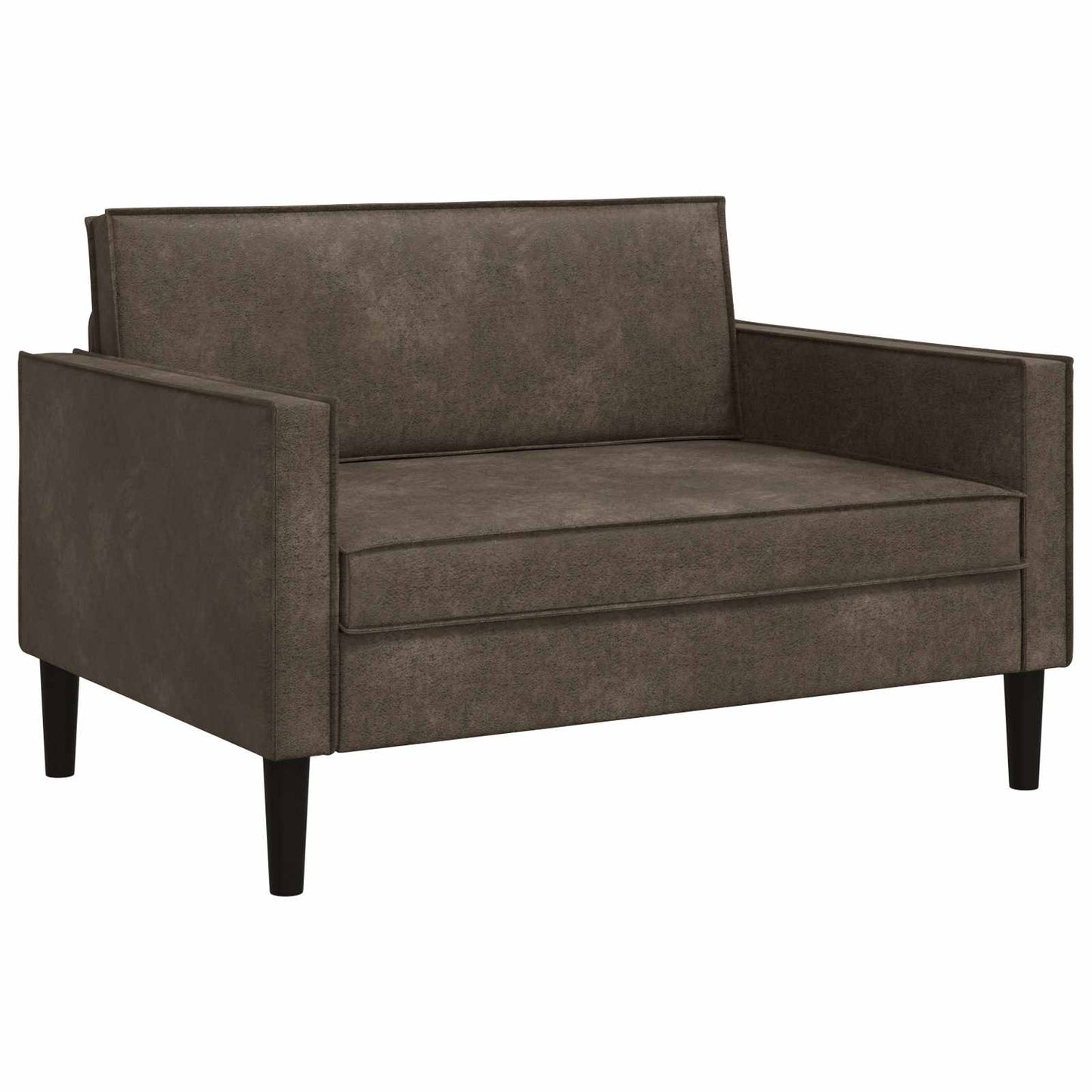 XXL Armchair Dark Grey Faux Suede Leather