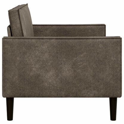 XXL Armchair Dark Grey Faux Suede Leather