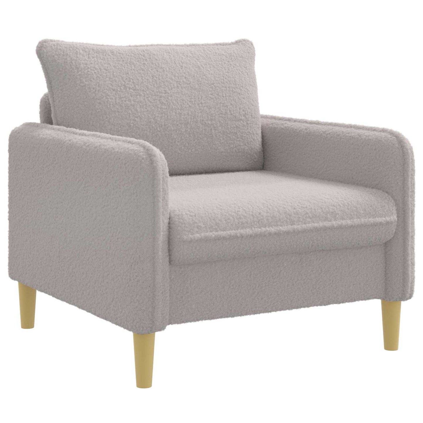 XL Armchair Light Grey Bouclé