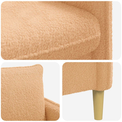 XL Armchair Beige Bouclé