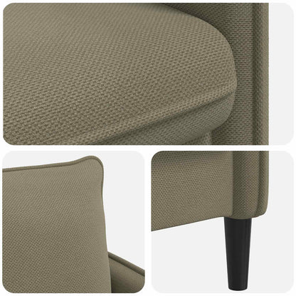 XXL Armchair Khaki Velvet