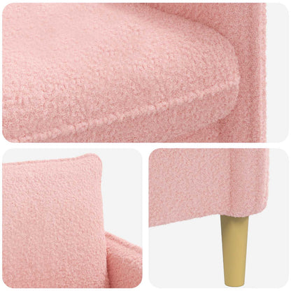 XXL Armchair Pink Bouclé