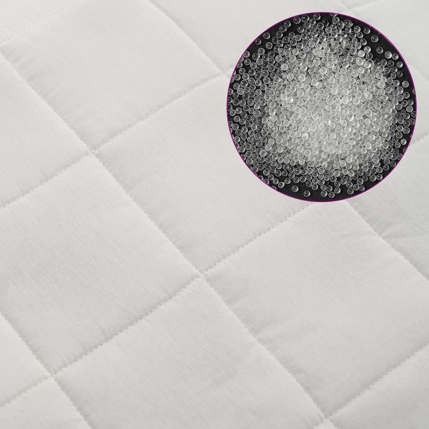 Weighted Blanket White 155 x 220 cm 7 kg 100% Cotton 205T