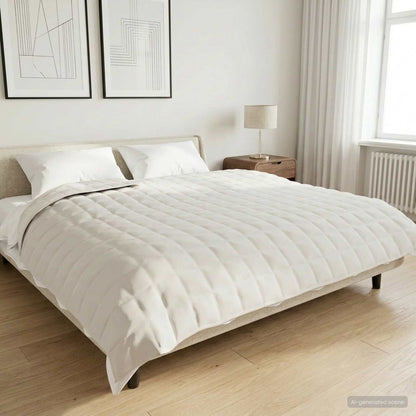 Weighted Blanket White 235 x 290 cm 15 kg 100% Cotton 205T