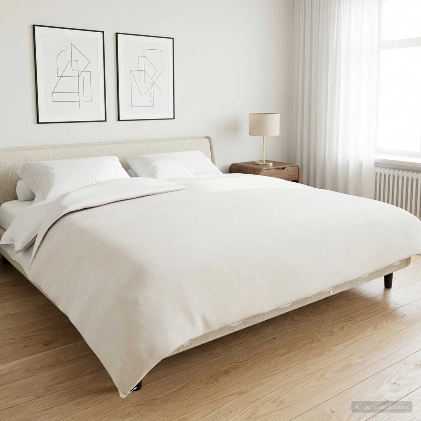 Weighted Blanket White 200 x 225 cm 9 kg 100% Cotton 205T