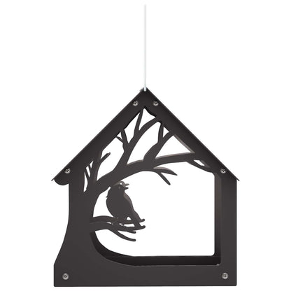 Hanging Bird Feeder Steel Black