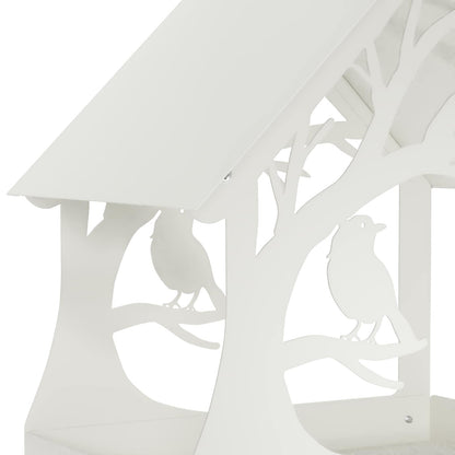 Hanging Bird Feeder Steel White