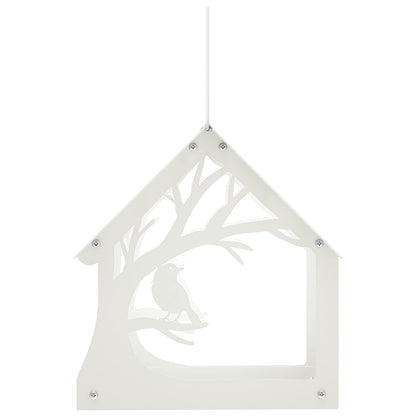 Hanging Bird Feeder Steel White