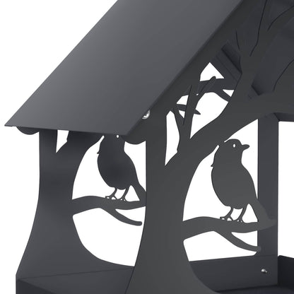Hanging Bird Feeder Steel Anthracite
