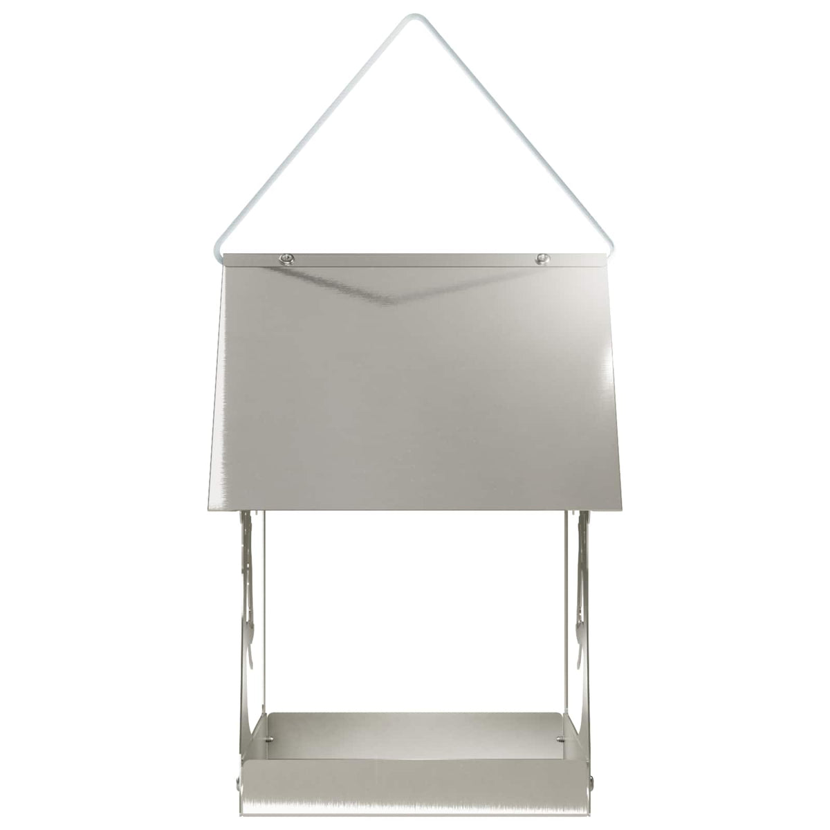 Hanging Bird Feeder Stainless Steel Silver