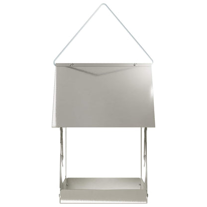 Hanging Bird Feeder Stainless Steel Silver